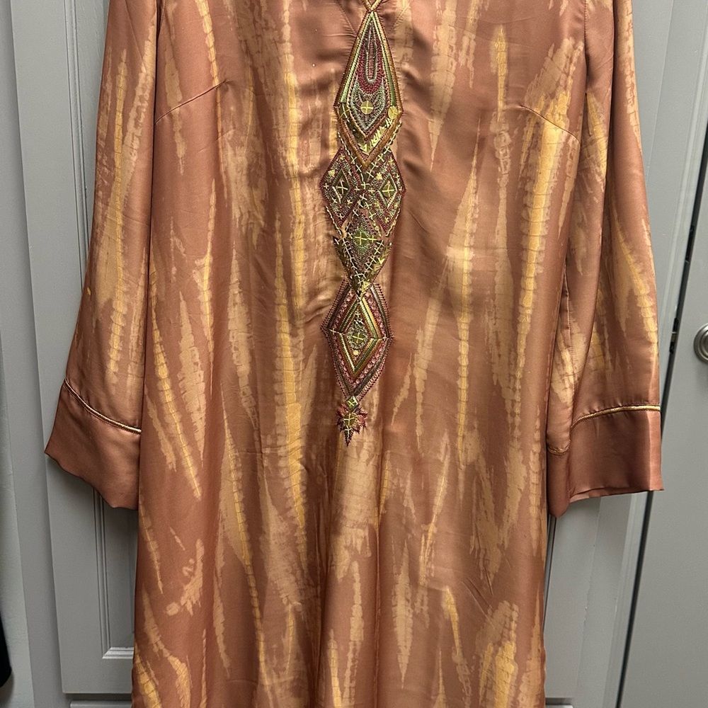Soft Surroundings Copper Chemise with Embroidered Detail